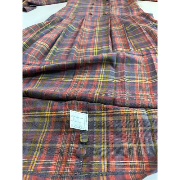 Vintage Laura Ashley Size 6 Plaid Tartan Double-Breasted Drop Waist Riding Dress - Picture 14 of 15